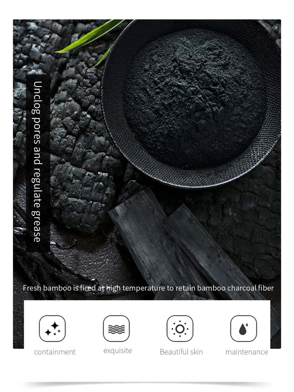 Bamboo Charcoal Blackhead Removal Facial Mask
